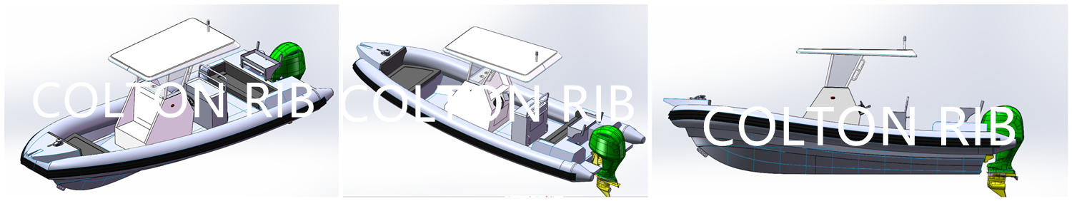 25ft Aluminum RIB boat