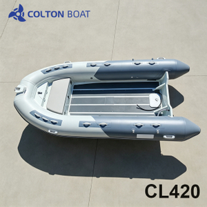 Outboard Motorboats CL420 Rib Motor Boat​ Rigid Inflatables Zodiac Boat with Motor Rib Sale Yacht Tender